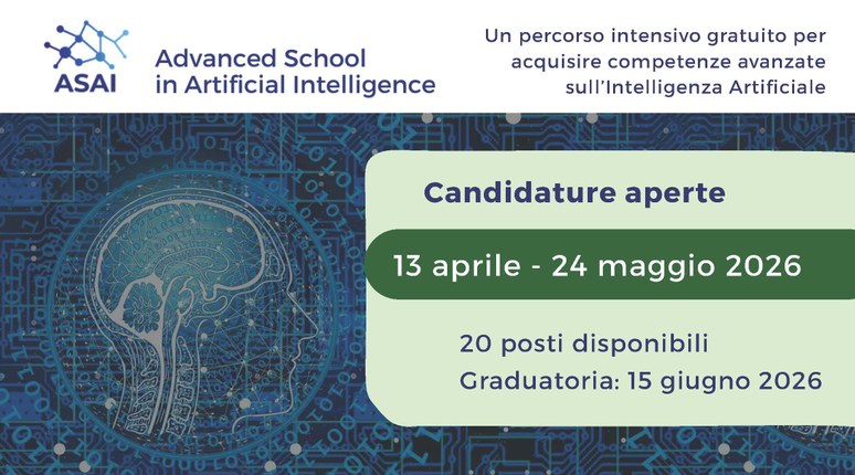 Al via la nuova edizione di ASAI: aperte le candidature alla Scuola di Alta Formazione in Intelligenza Artificiale dell’Università di Ferrara